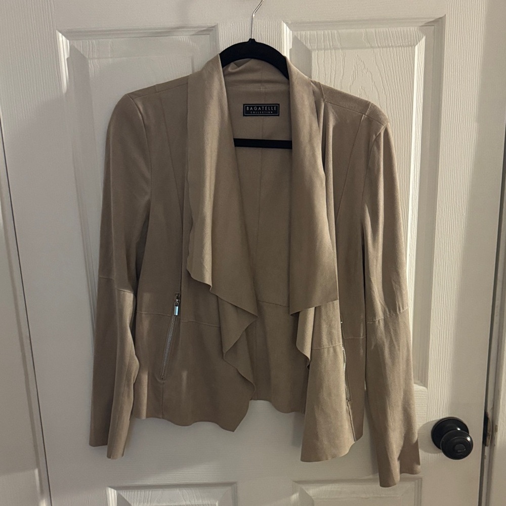 Bagatelle Beige Waterfall Blazer